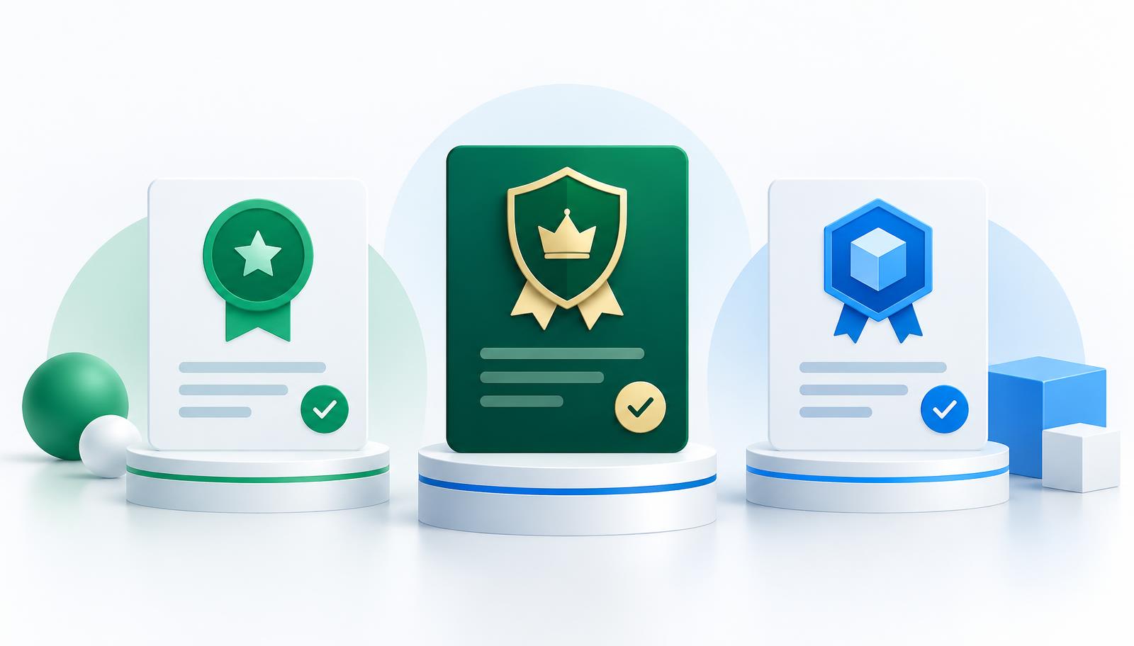A checklist comparing the Shopify Partner, Shopify Plus Partner, and Built for Shopify badges