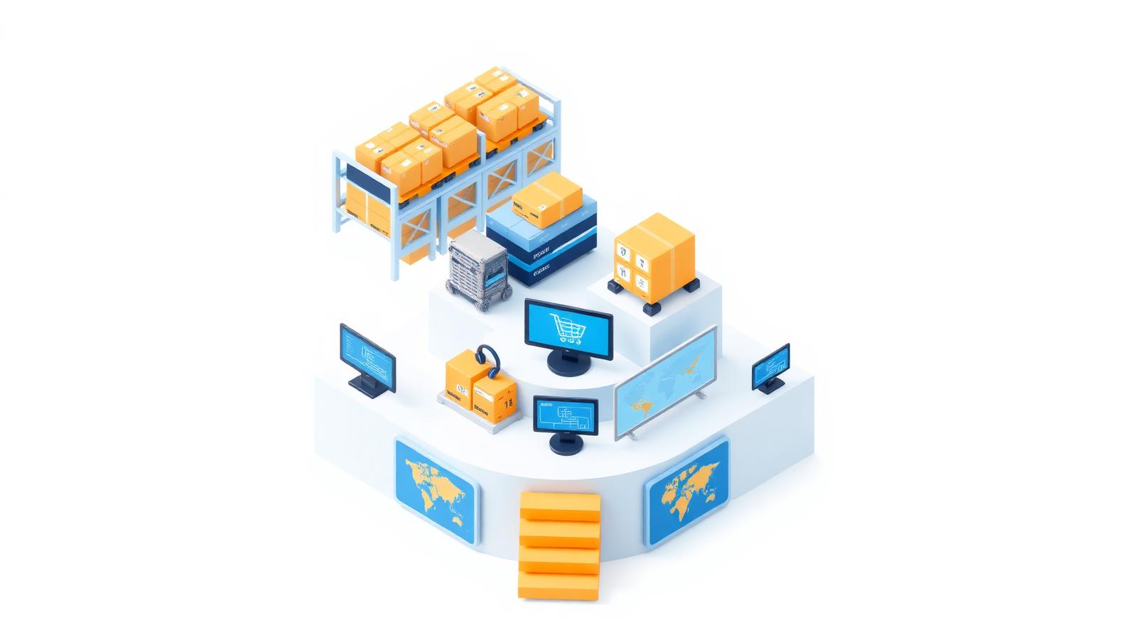 Ecommerce operations control room with dashboards for orders, support and fulfillment